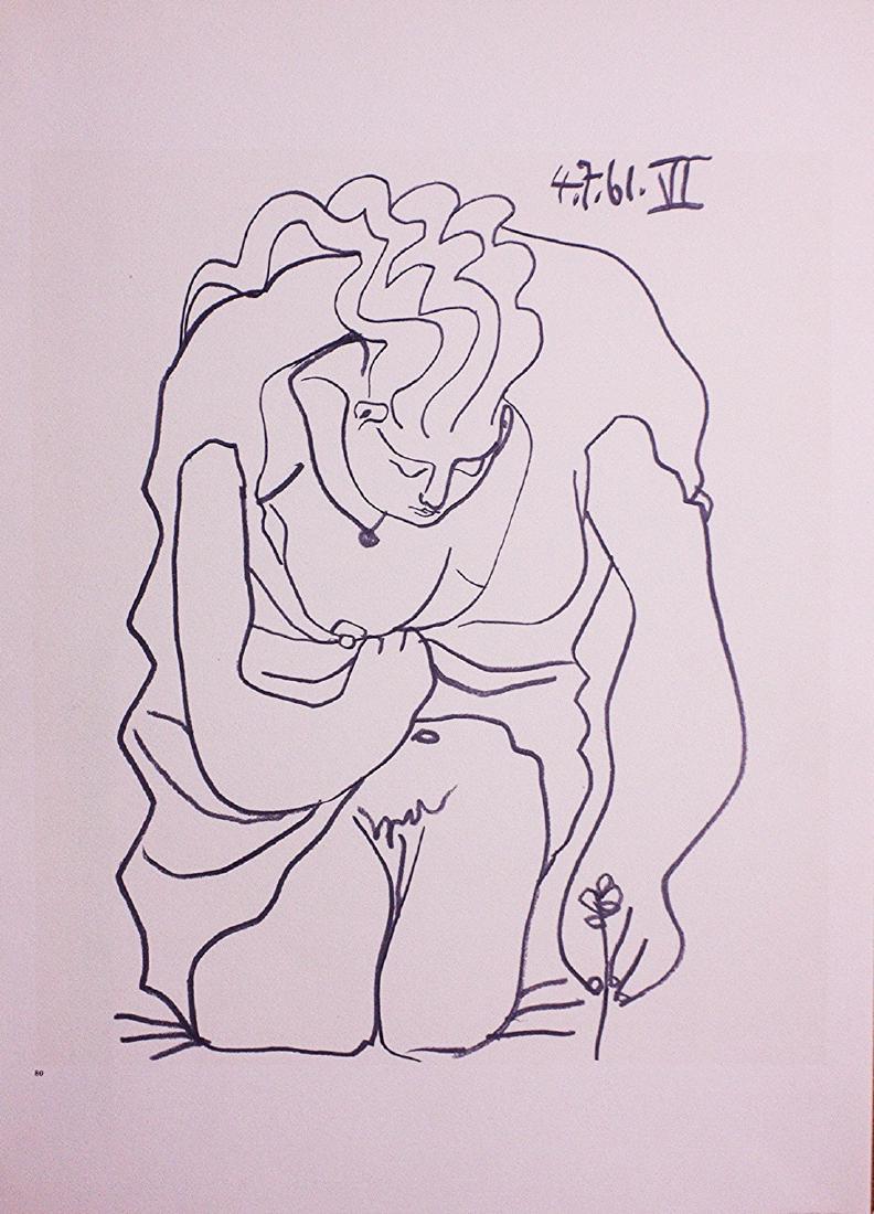 Pablo Picasso Lithograph Les Déjeuners, Plate 80 (1 of 3)