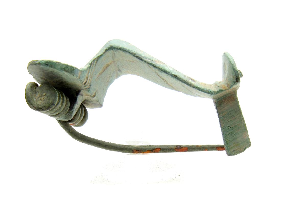 Ancient Roman Bronze Knee Brooch (1 of 3)