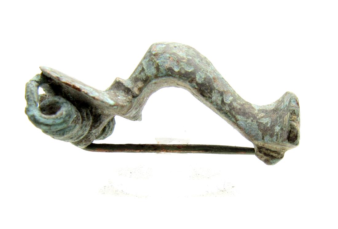 Ancient Roman Bronze Knee Brooch (1 of 3)