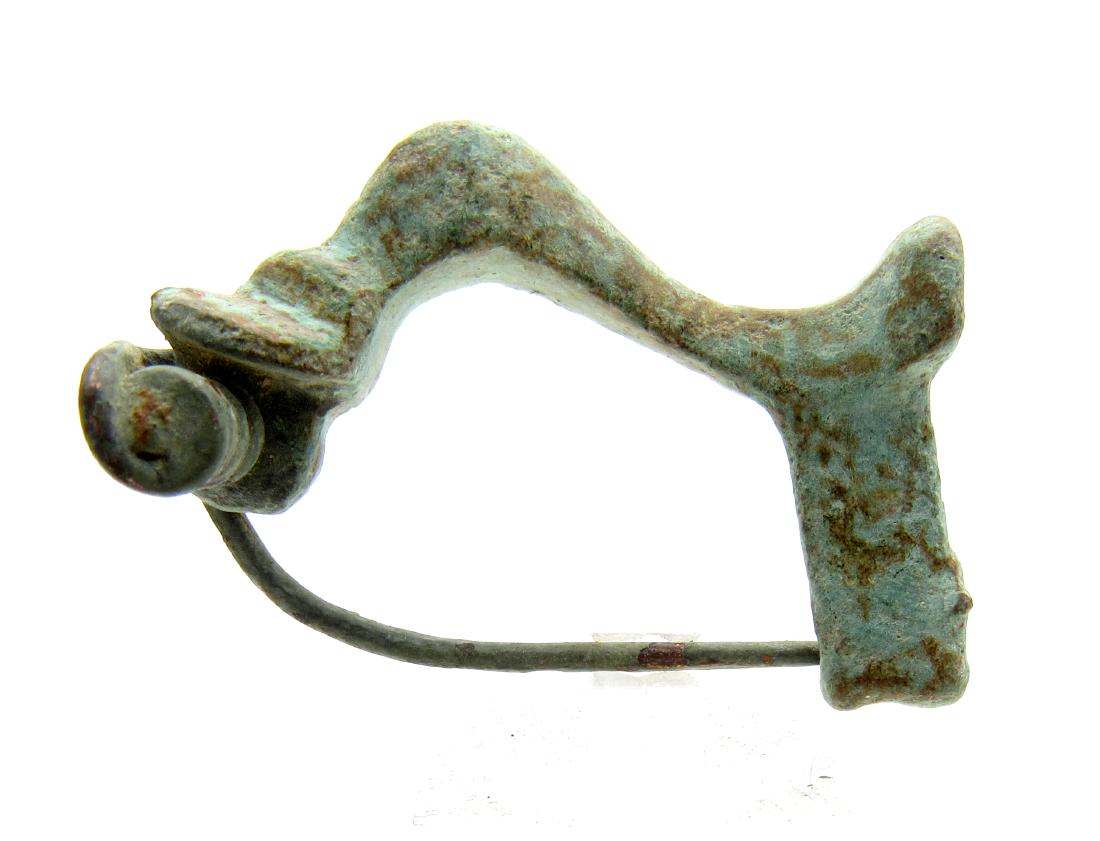 Ancient Roman Bronze Knee Brooch (1 of 3)
