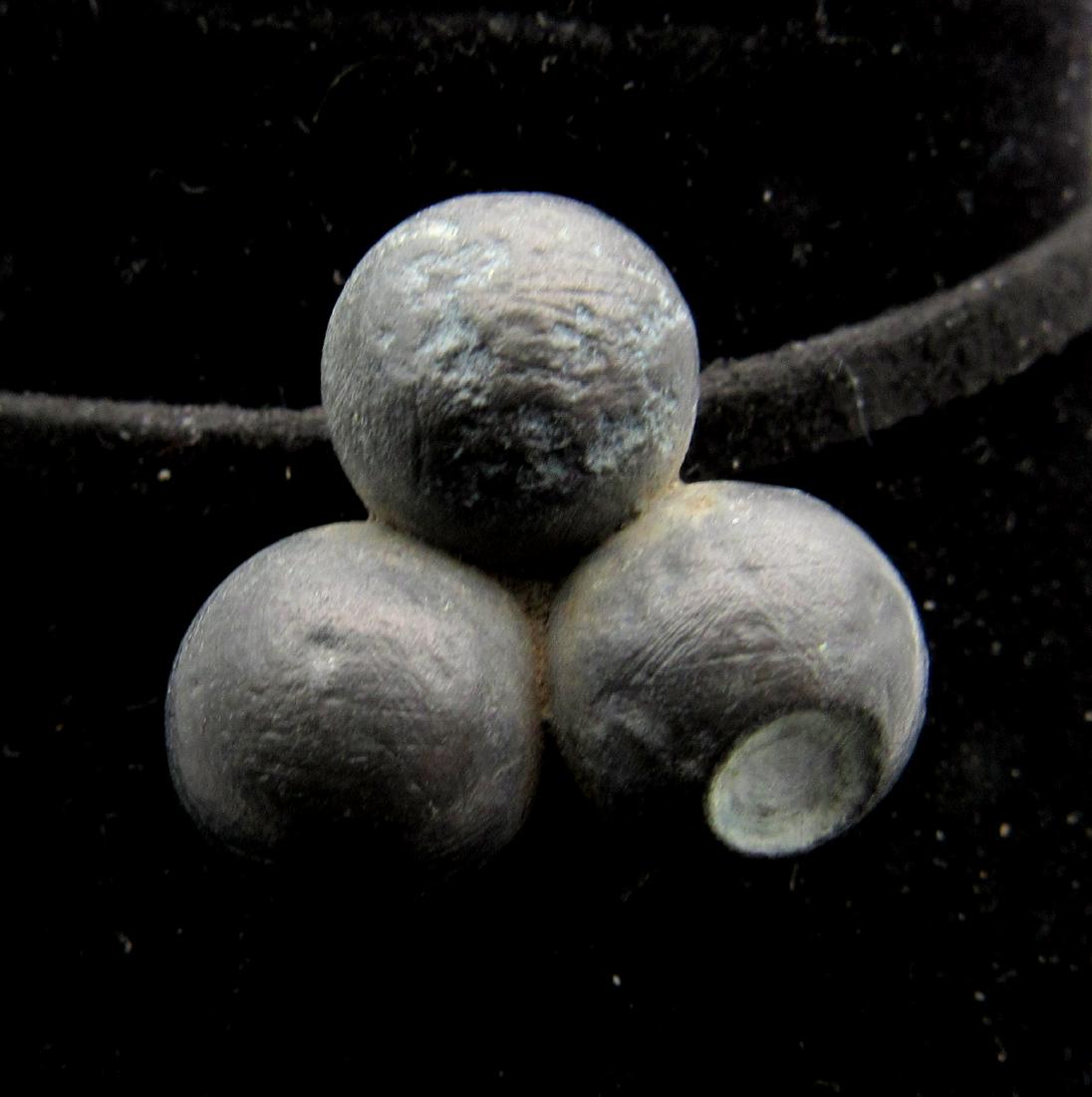 Ancient Bronze Age Amulet / Pendant with 3 Orbs (1 of 2)