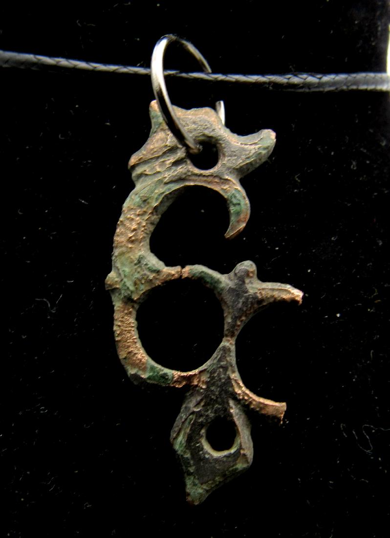 Medieval Viking Era Bronze Dragon Fafnir Pendant (1 of 2)