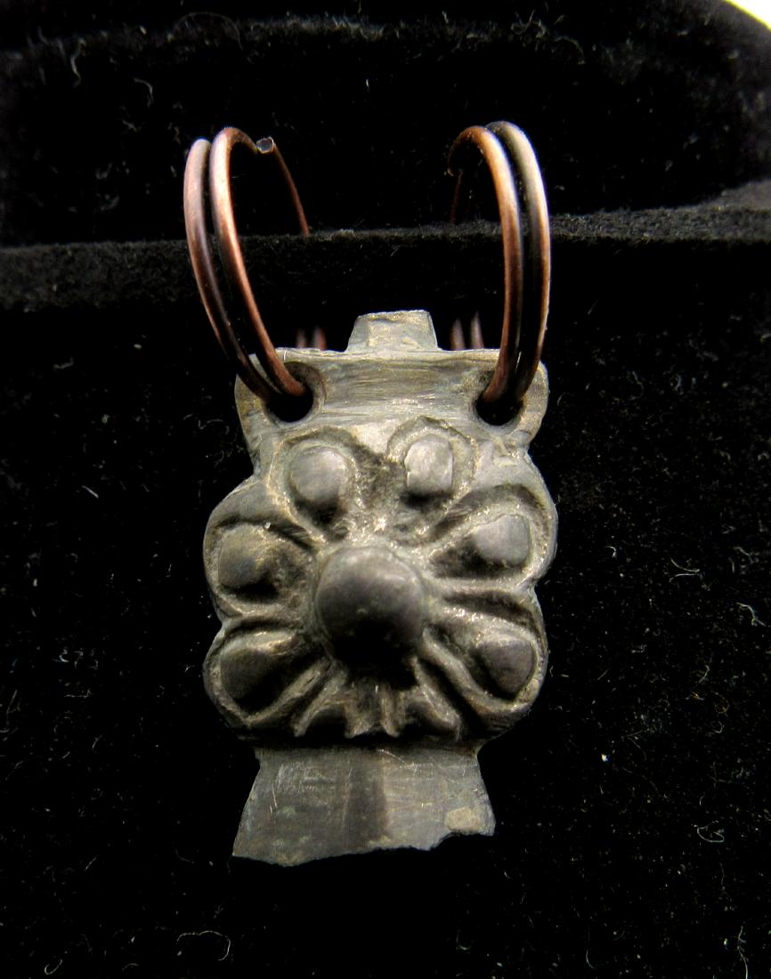 Ancient Roman Bronze Floral Pendant (1 of 2)