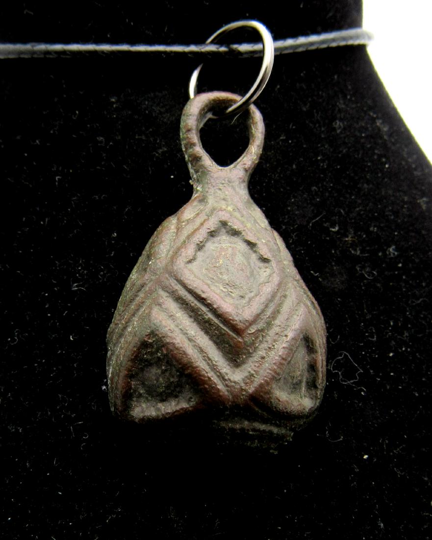 Medieval Viking Bronze Beast Face Pendant (1 of 2)