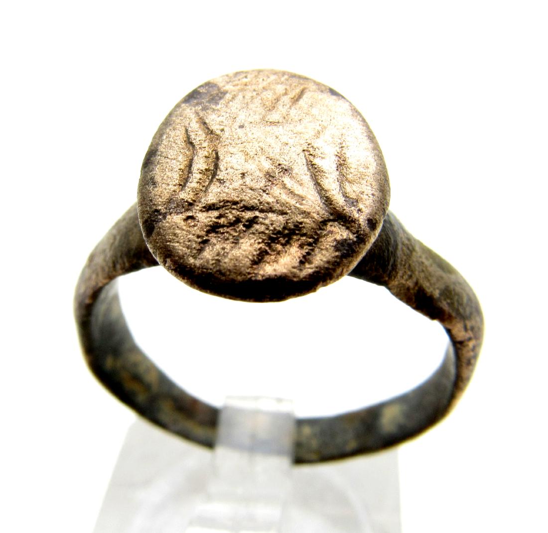 Medieval Crusaders Period Bronze Ring Star of Bethlehem (1 of 3)
