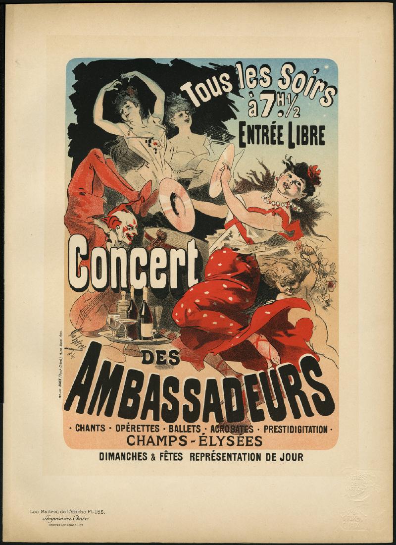 Original Ju Cheret Lithograph Maitres de L'Affiche 165 (1 of 1)