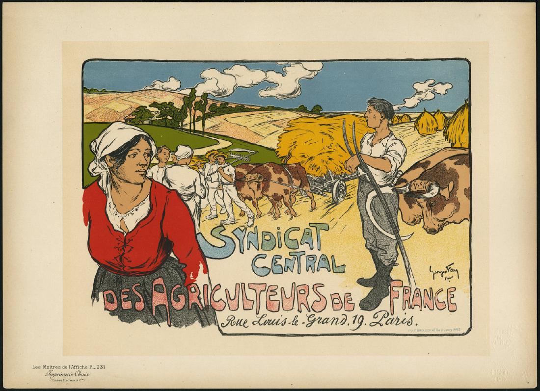 Original G. Fay Lithograph Maitres de L'Affiche 231: Artist: Georges Fay Title: Original Georges Fay Lithograph From Les Maitres de L'Affiche Plate 231 Printing Date: September 1900 Medium: Lithograph Size/Format: 11 3/8" x 15 3/4" Publisher: Chaix Impr