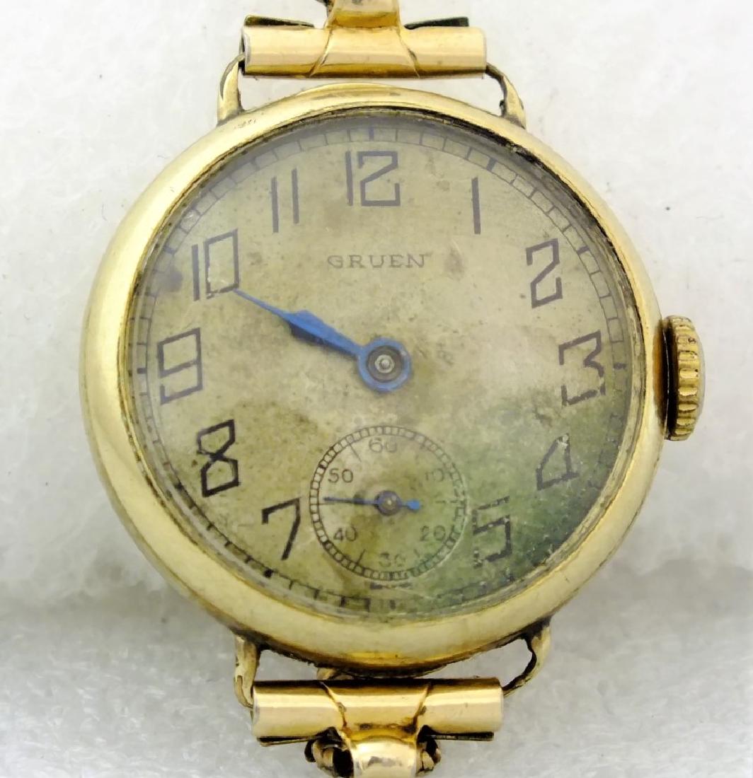 Gruen 18K Gold Plated Veri-Thin 1910s Watch: Watch: Gruen 1910s Brand: Gruen Date: 1910s Model: Veri-Thin Movement: Mechanical (Hand-winding),(Suisse) Watch Specialties co.; 17jewels; 3 adj. Functions: One-hand, small seconds Case Metal: Gold (1