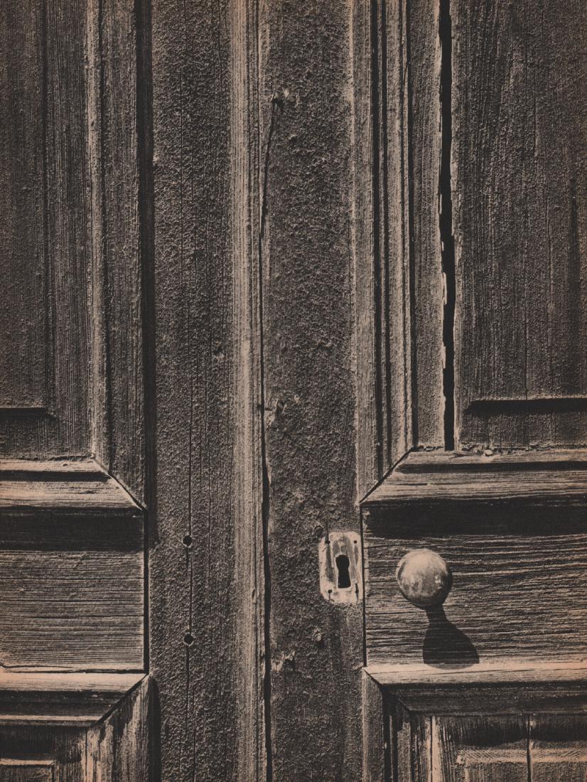 ANSEL ADAMS - Weathered Door: Artist: ANSEL ADAMS Print Title: Weathered Door Medium: Sheet-fed Gravure Printing Date: 1947 Printed in France Image Size: 8 x 11 inches Ansel Adams (February 20, 1902 – April 22, 1984) was an Amer