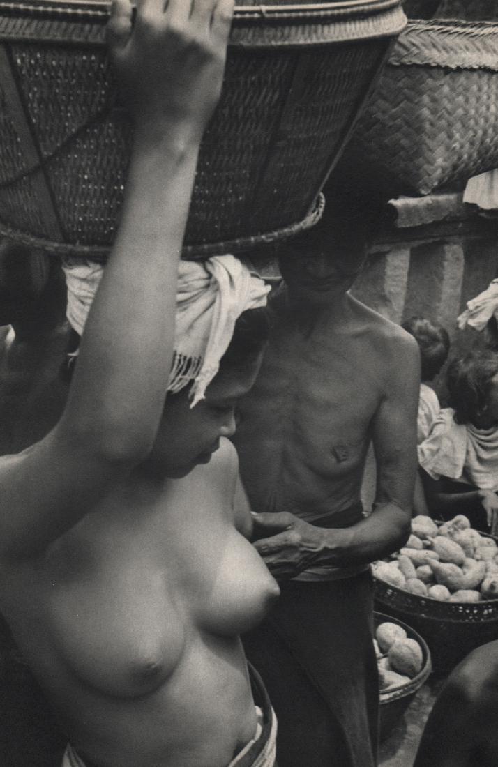 HENRI CARTIER-BRESSON - A Village Market: Artist: HENRI CARTIER-BRESSON Print Title: A Village Market, Bali, Indonesia, 1950 Medium: Sheet-fed Gravure Printing Date: 1952 Printed: France Image Size: 9 x 13 inches Henri Cartier-Bresson(1908-20