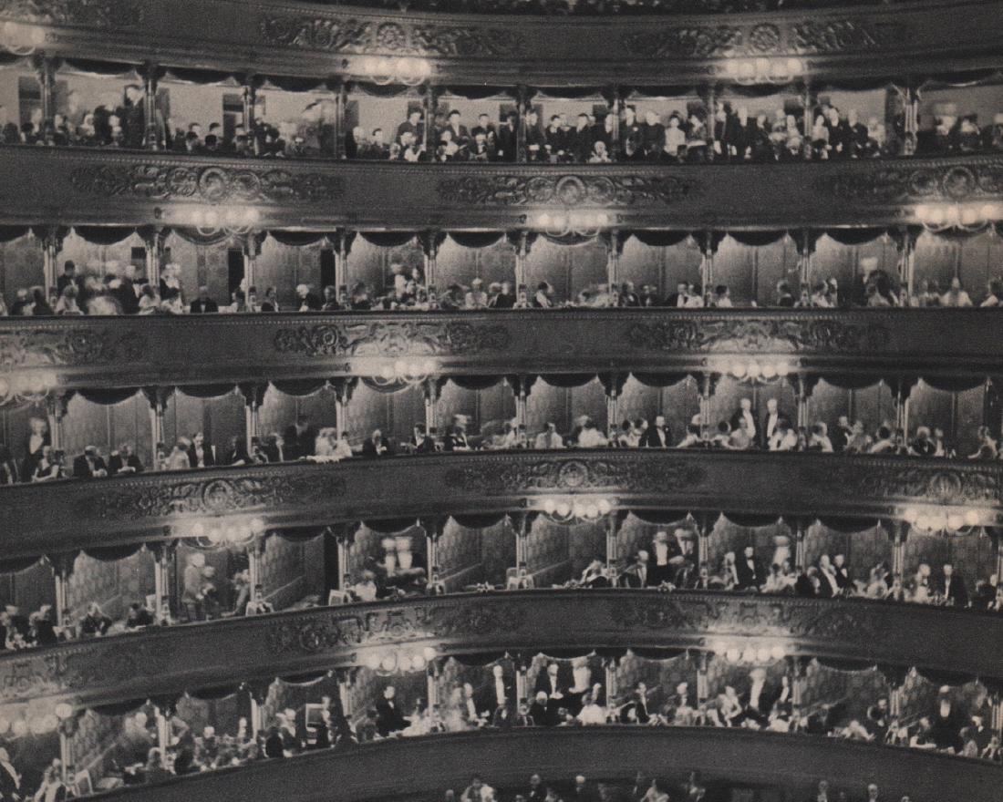 ALFRED EISENSTAEDT - La Scala of Milano: Artist: ALFRED EISENSTAEDT Print Title: La Scala of Milano Medium: Sheet-fed Gravure Printing Date: 1936 Printed in the USA Image Size: 8 x 6.5 inches Alfred Eisenstaedt (1898-1995) was a German-born 