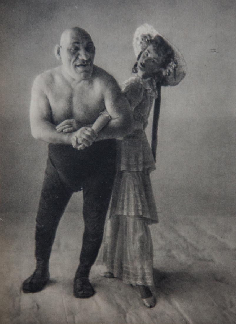 IRVING PENN - Dorian Leigh and Maurice Tillet: Artist: Irving Penn Title: Dorian Leigh and Maurice Tillet1947 Sheet Fed Gravure, France Dimensions: 6.75x9.25" Heat Mounted on 11x14" archival conservation board Tillet, a wrestling star in the 30s a