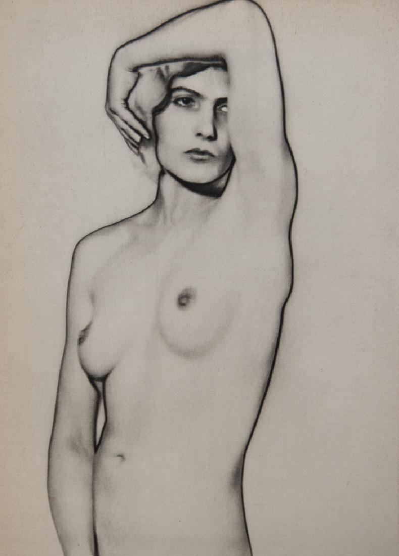 MAN RAY - Natacha, Solarized Nude: Artist: Man Ray Title: Natacha, Solarized Nude Medium: 1934 Sheet Fed Gravure, France Dimensions: 8x10.75" Heat Mounted on 12x16" archival conservation board Man Ray, original name Emmanuel Radnitzky,