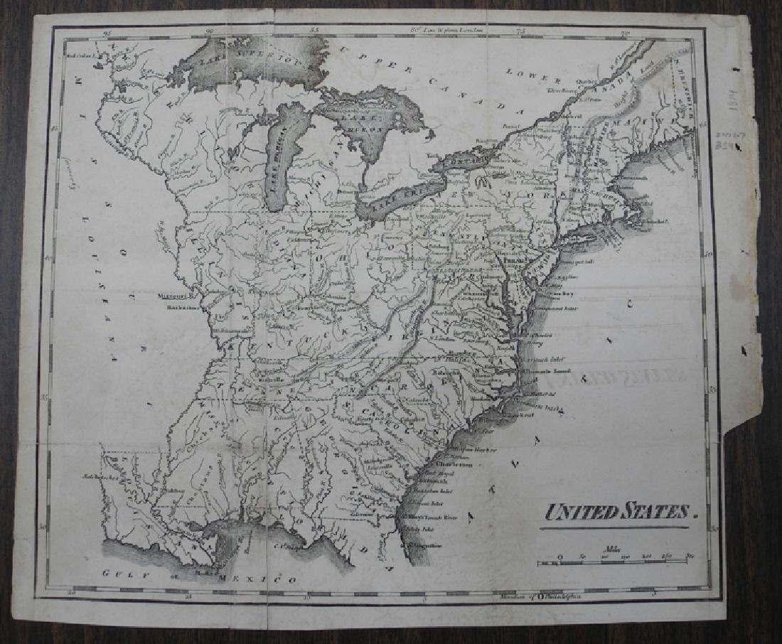 Carey: Antique Map of the United States, 1814 (1 of 2)