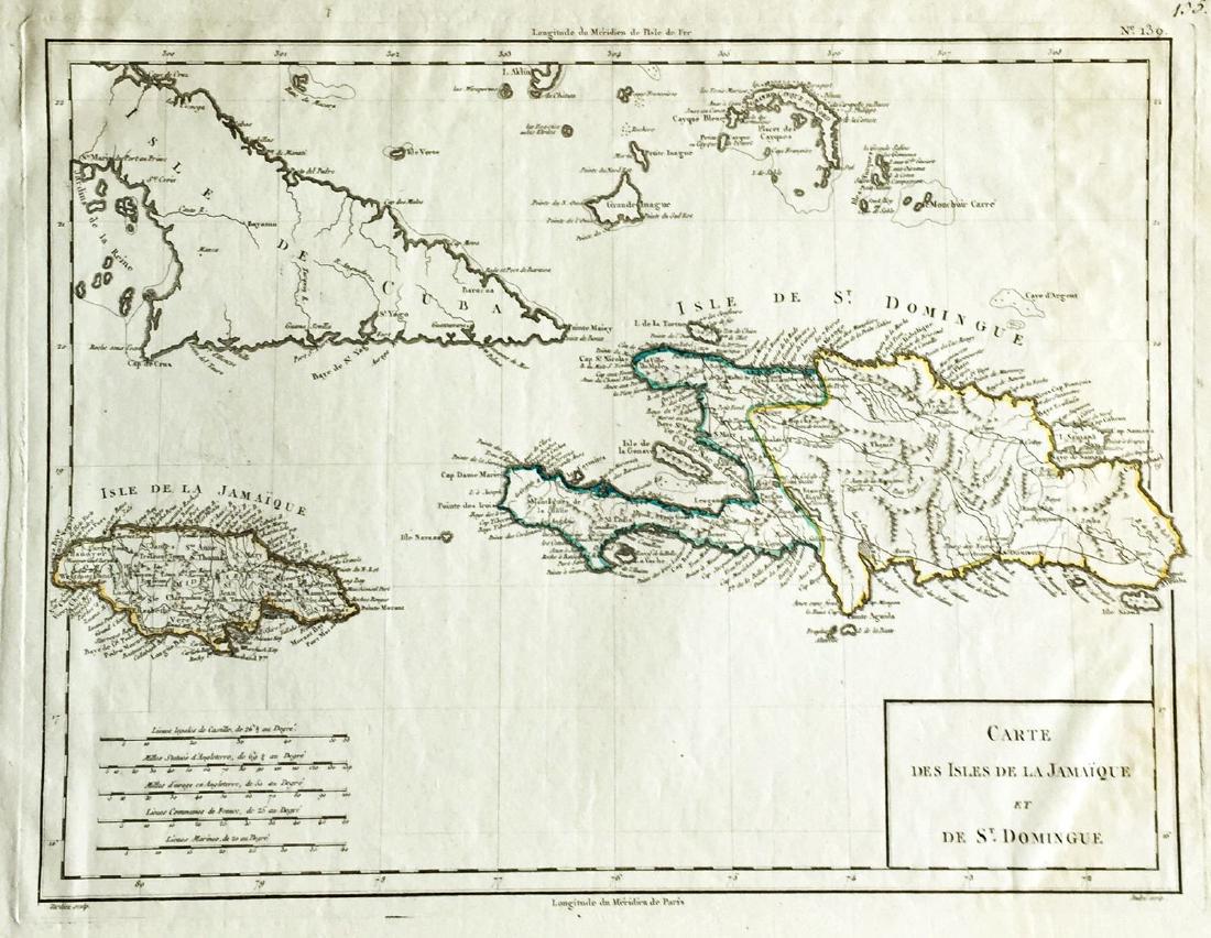 Chanlaire & Mentelle: Map of Hispaniola & Jamaica, 1798 (1 of 1)