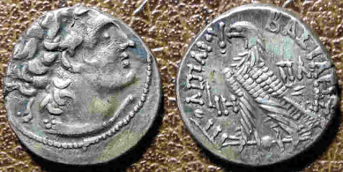 Greek Egypt Ptolemaic Kingdoms Ptolemy 12 Neos 80-51 BC: Greek, Egypt, Ptolemaic Kingdoms, Ptolemy XII Neos Dionysos, AR tetradrachm, 80-51 BC 75 B.C. Ancient Greece silver 25mm Obverse: diademed bust of Ptolemy righ Reverse: Eagle standing left on thunderb