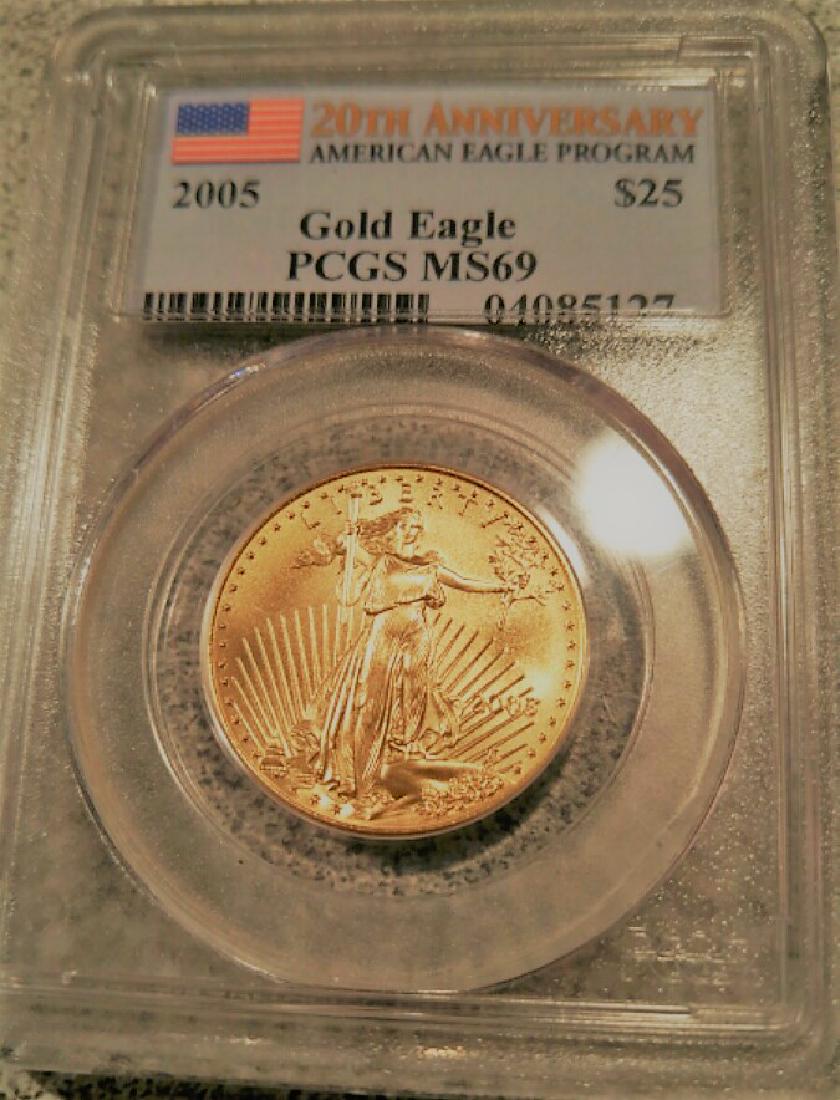 $25 Gold Eagle  PCGS MS 69 (1 of 2)