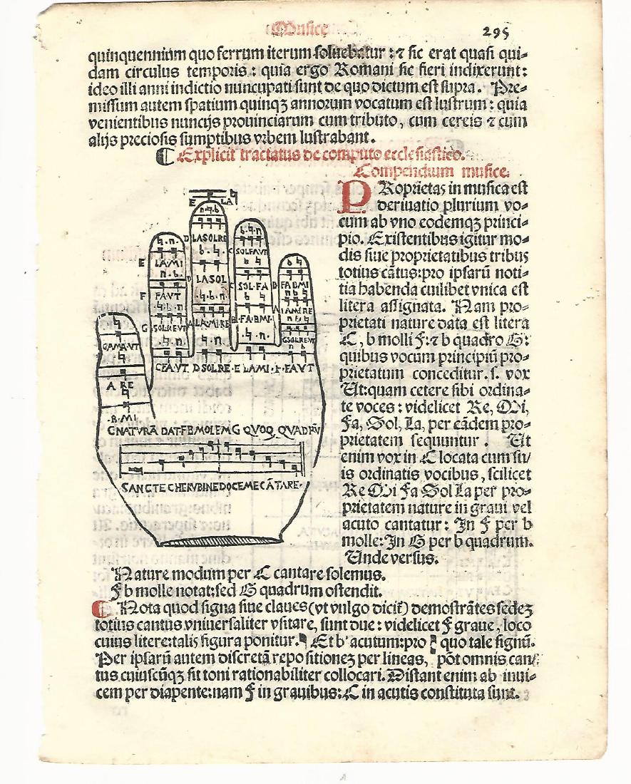 1567 Catholic Hymnal Leaf Scales Music (1 of 2)