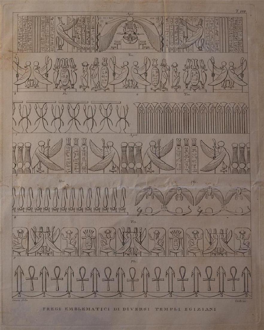 Decorations Egyptian Temples Hieroglyphs Egypt 1837 (1 of 2)