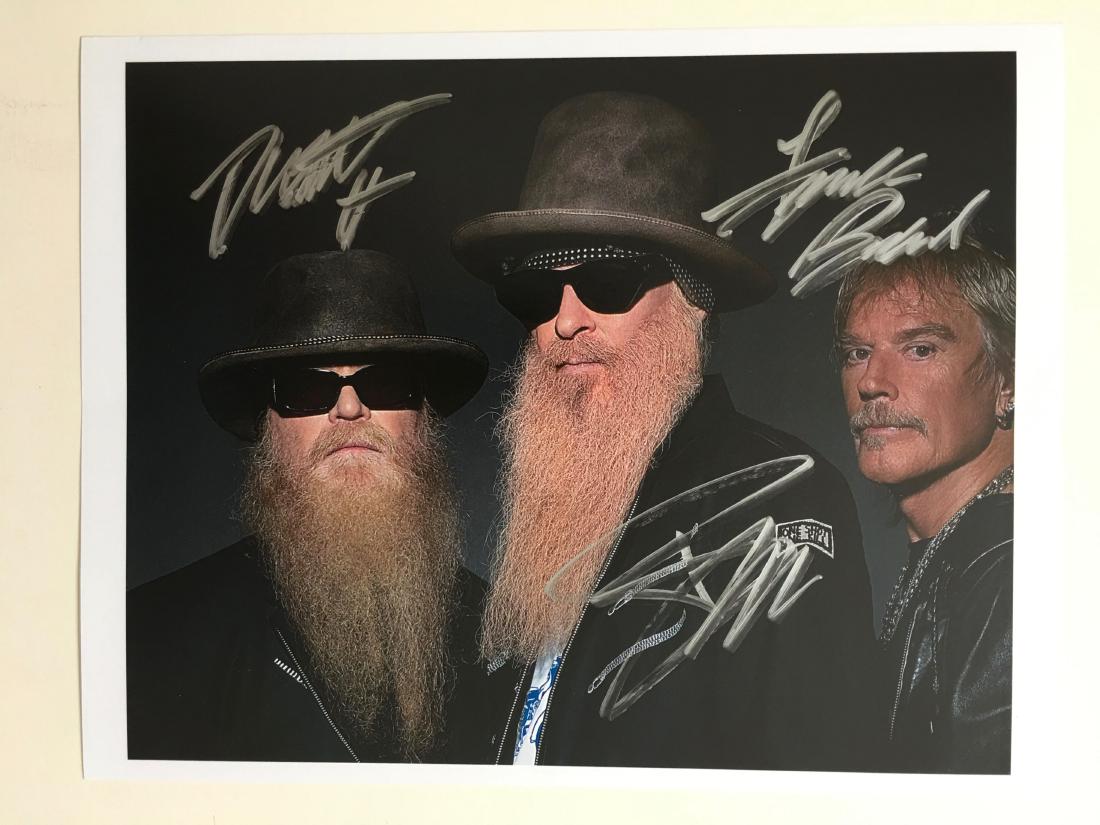 ZZ TOP MULTIPLE SIGNED PRESS PHOTO (1 of 1)