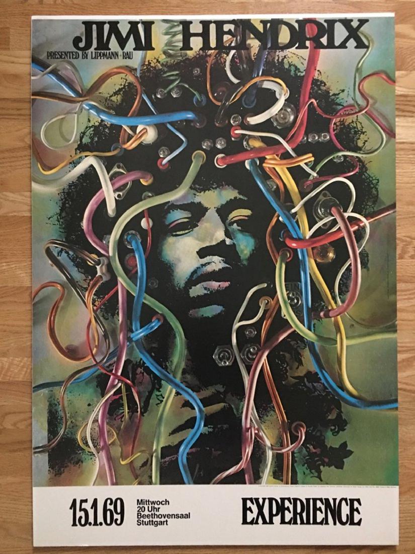 WIRED !!! JIMI HENDRIX POSTER! NEVER UNROLLED! SEALED! (1 of 4)