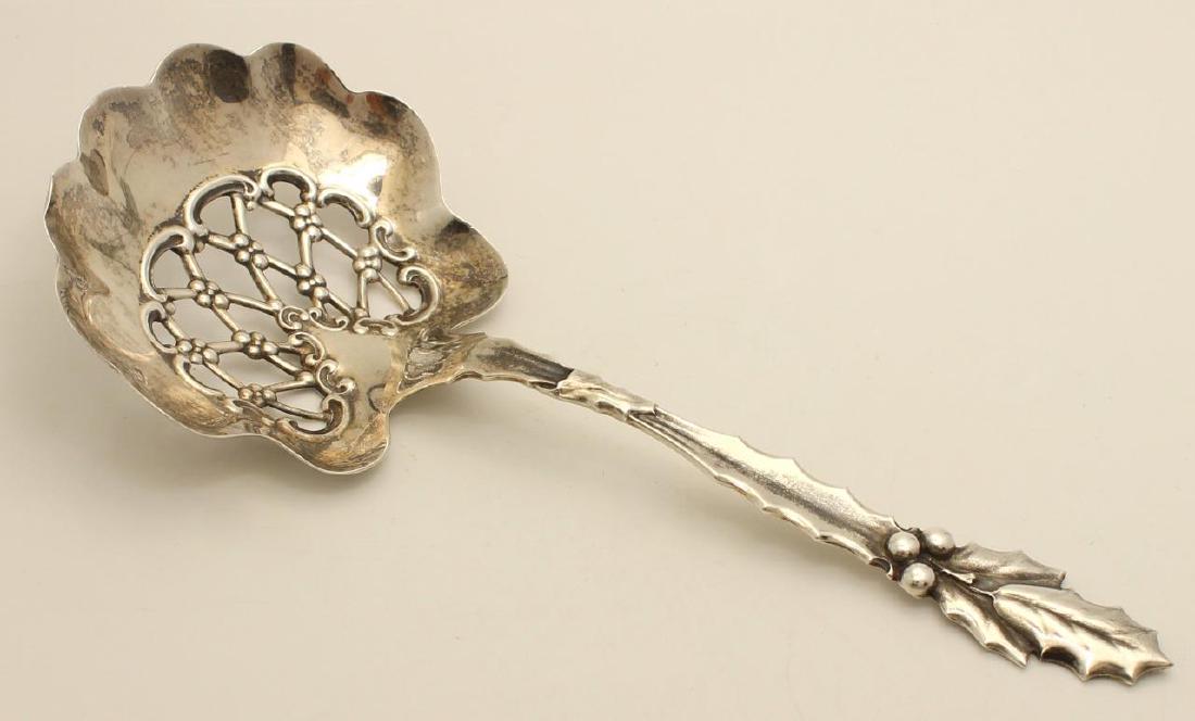 Antique Whiting Sterling Silver Floral Bon Bon Spoon (1 of 5)