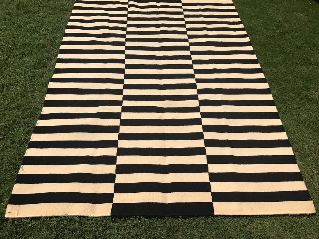 Black and White Stripped Kilim Rug 7.7x5.6 (1 of 8)