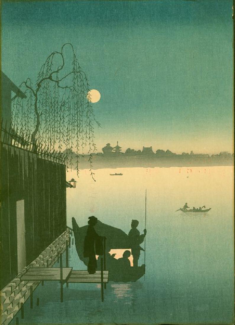 Eijiro Kobayashi Woodblock Evening Cool on Sumida (1 of 2)