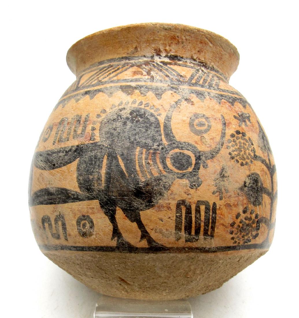 Ancient Indus Valley Terracotta Jar with Bull Motif (1 of 4)