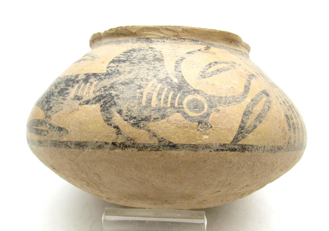 Ancient Indus Valley Terracotta Jar with Bull Motif (1 of 4)