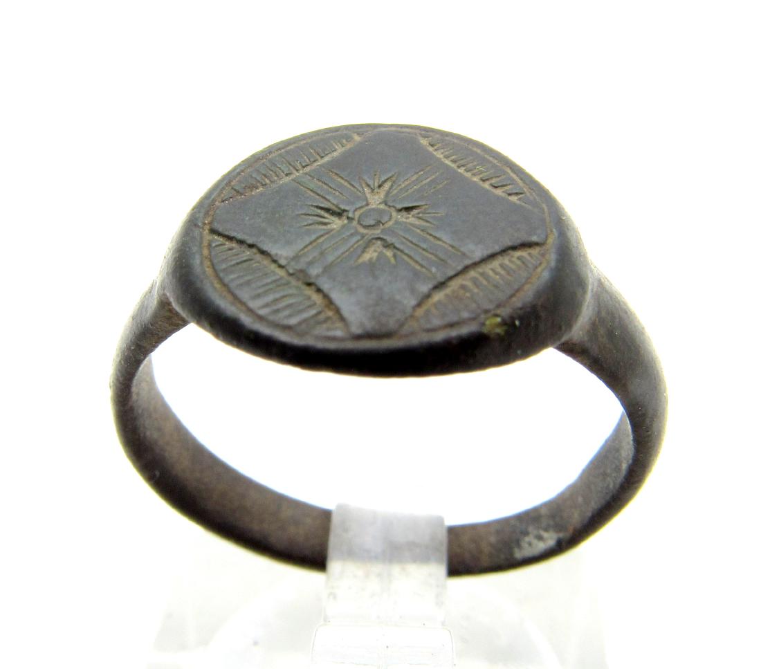 Medieval Crusaders Era Bronze Star of Bethlehem Ring (1 of 3)