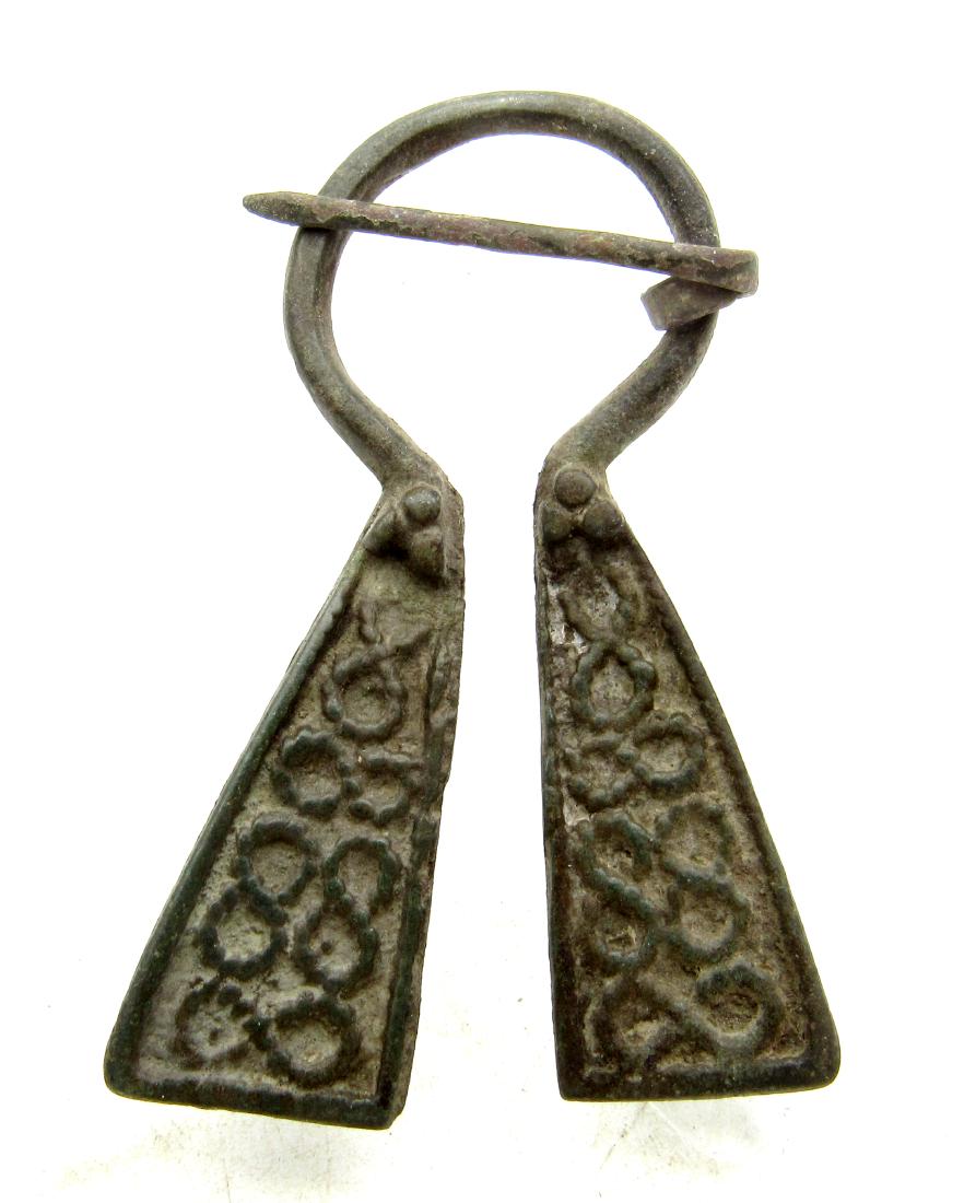 Medieval Viking Bronze Omega Penannular Brooch Snake (1 of 2)