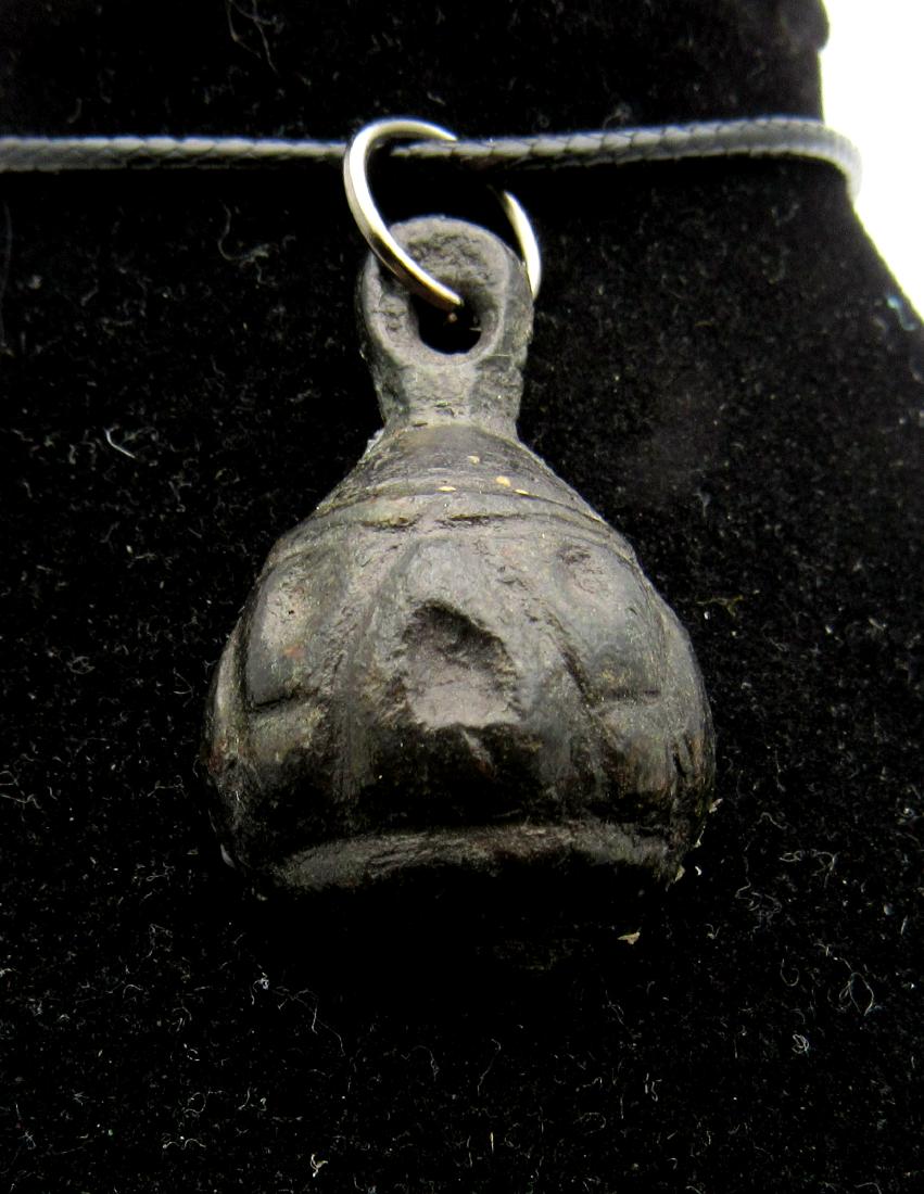 Medieval Viking Era Bronze Beast Face Pendant (1 of 2)
