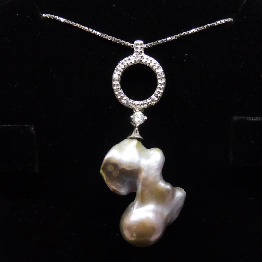 Beautiful Natural Baroque Pearl Necklace / Pendant With (1 of 8)