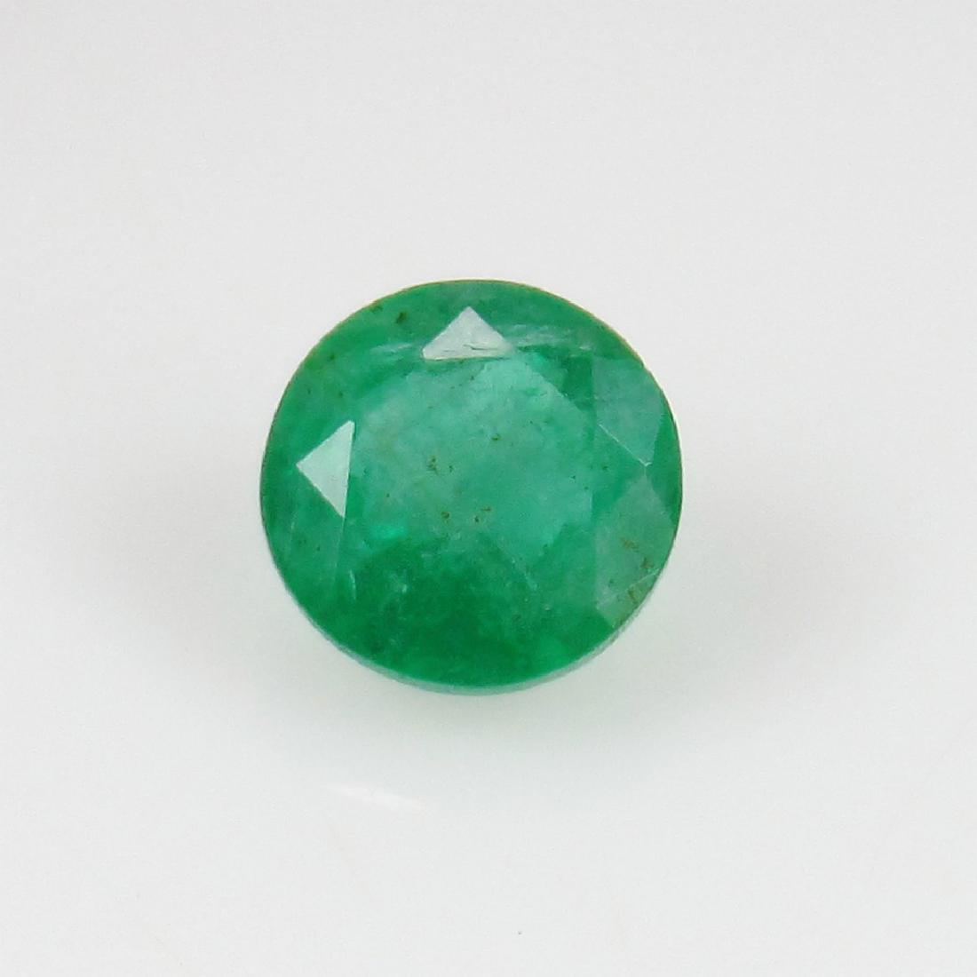 0.89 Carat Natural Zambian Loose Emerald Round cut (1 of 4)
