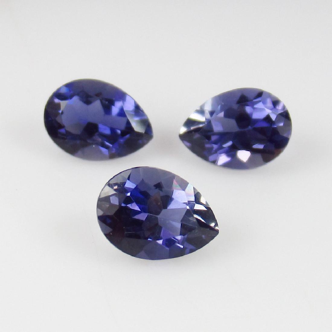 2.15 Carat 3 Loose Iolite Calibrate Pear cut Set (1 of 2)