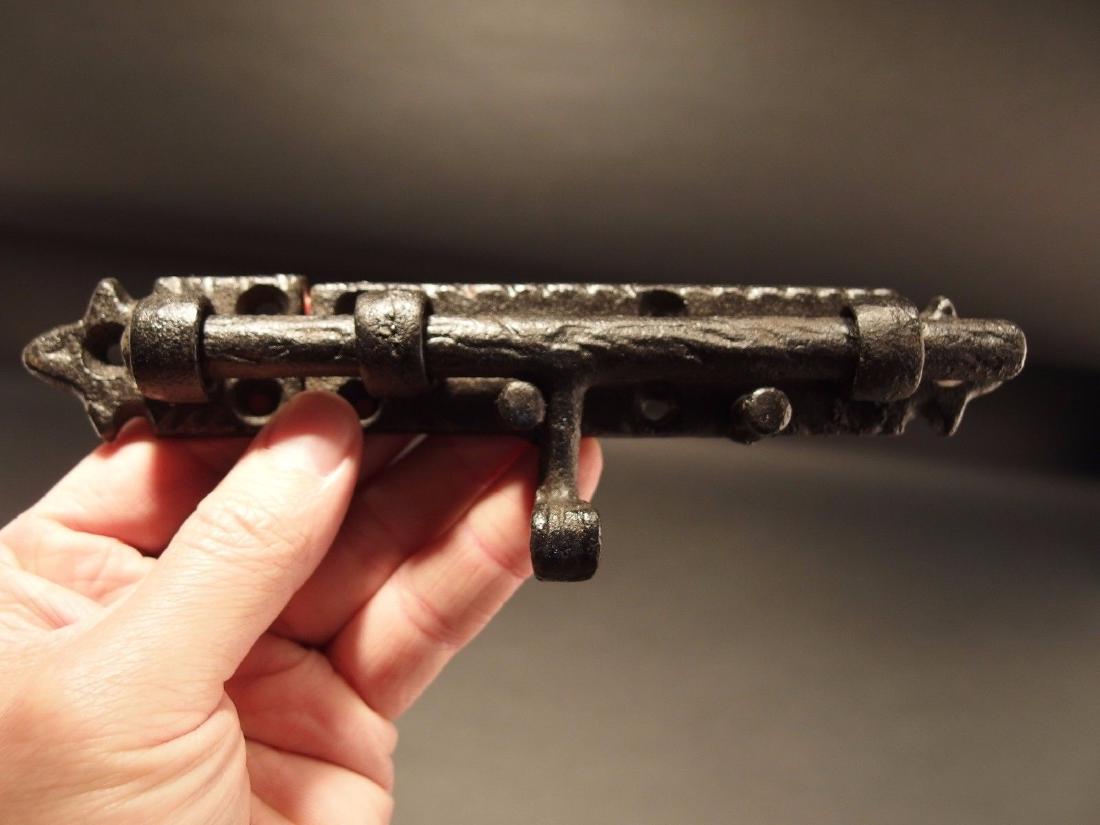 Cast Iron Slide Latch Door Slide Bolt Lock Hardware (1 of 3)