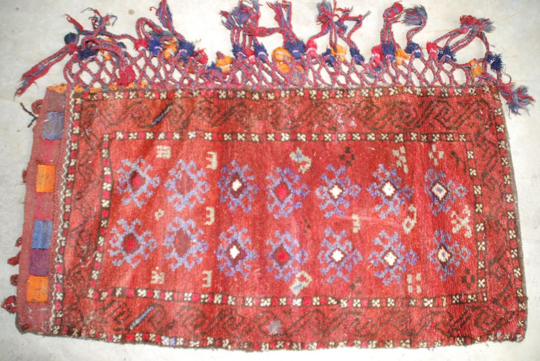 Antique Mid- 20th Century Tribal Saddle Bag Rug 2x1 (1 of 3)