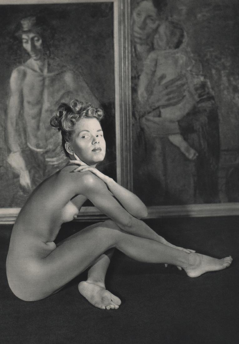 ANDRE DE DIENES - Nude: Artist: ANDRE DE DIENES Print Title: Nude Medium: Sheet-fed Gravure Printing Date: ca 1950's Printed: France Image size approx. 8.5 x 11 inches Andre De Dieneswas a Hungarian photographer, noted for h