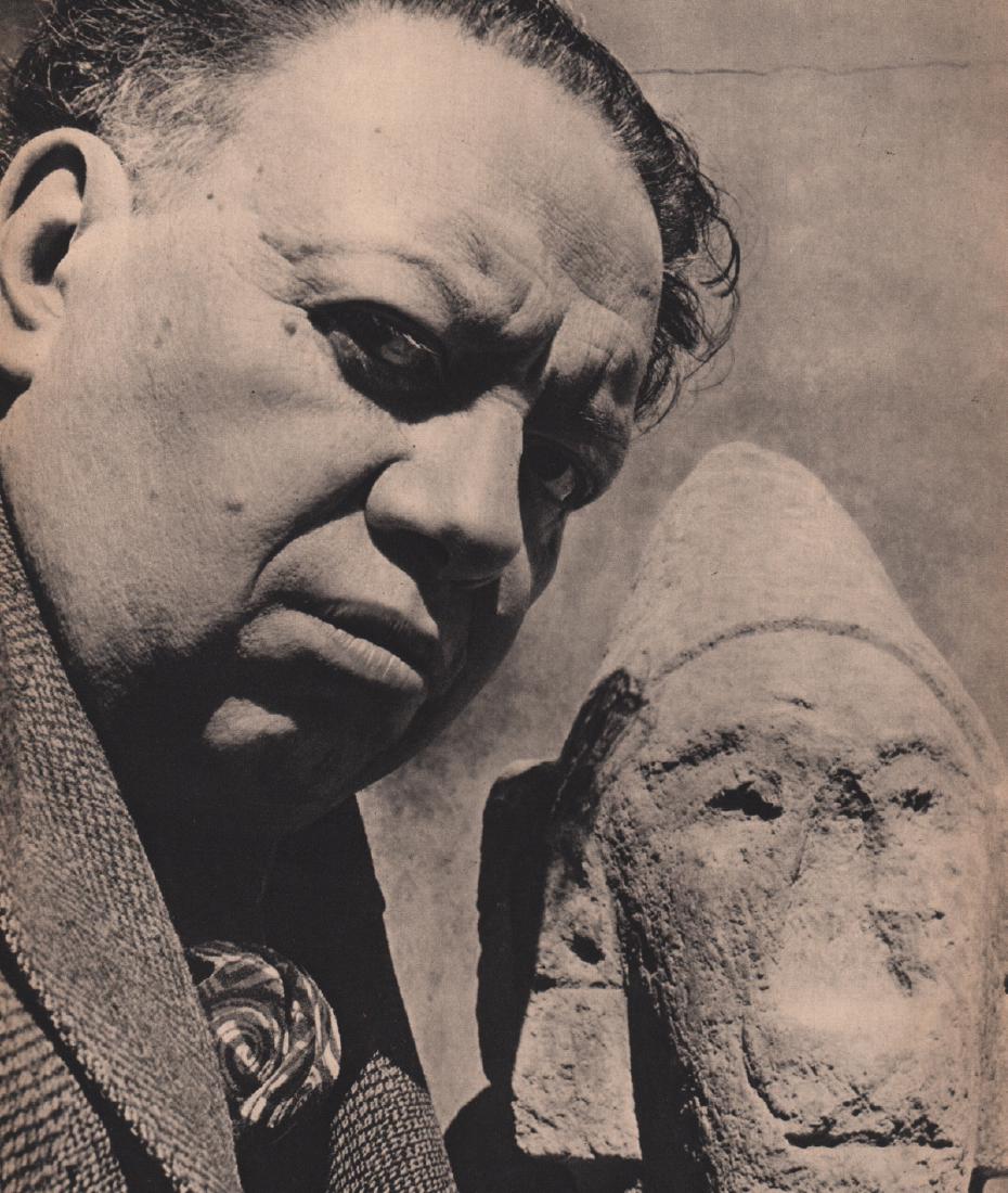 FRITZ HENLE - Diego Rivera: Artist: FRITZ HENLE Print Title: Diego Rivera Medium: Sheet-fed Gravure Printing Date: 1947 Printed in France Image Size: 8 x 9.5 inches Fritz Henlewas a German-born photographer, known as "Mr. Rollei