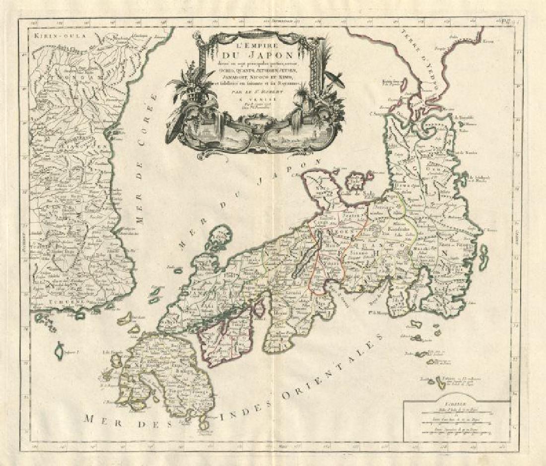 Santini/Vaugondy: Antique Map of Empire of Japan, 1784 (1 of 2)