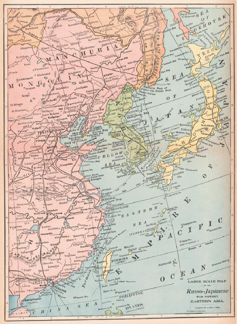 Large Scale Map of the Russo-Japanese War District 1904 (1 of 1)