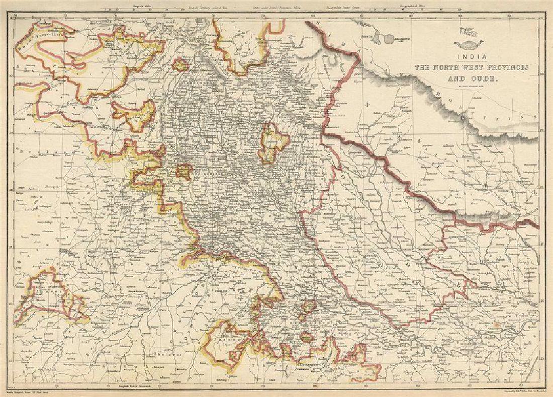 Weller: Antique Map of British India, 1863 (1 of 2)