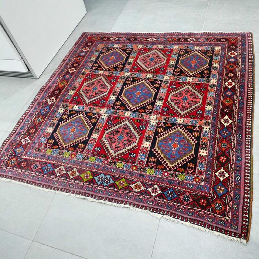 Square Hand Knotted Yalameh Rug 5.1x5.1 (1 of 7)