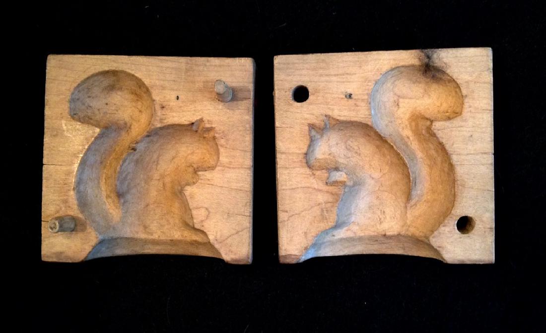 19th century Carved Squirrel Mold (1 of 2)