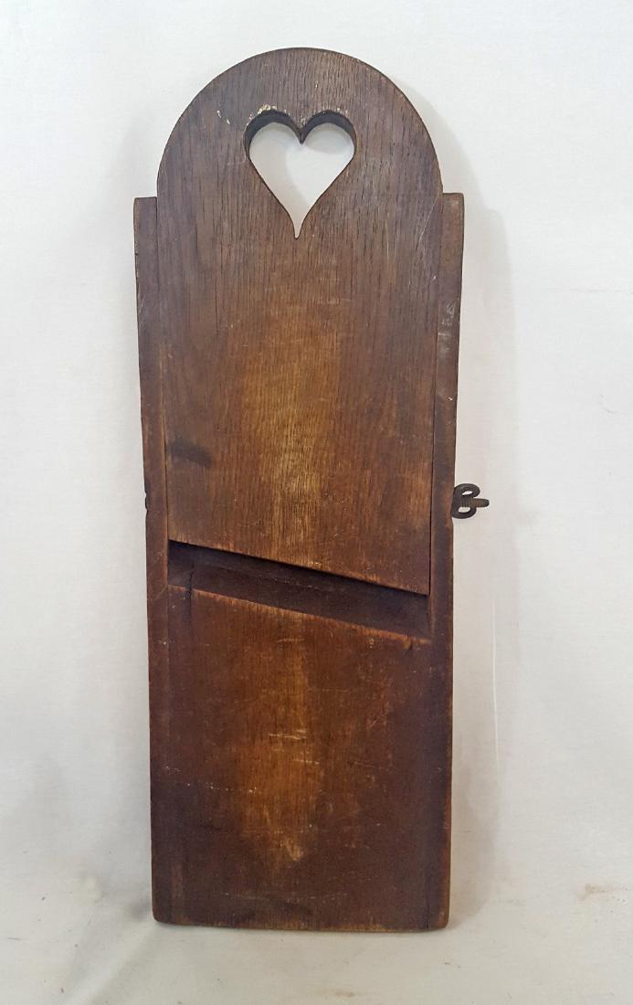 PA German Walnut Slaw Board W Bold Heart Cutout 1830-60 (1 of 9)