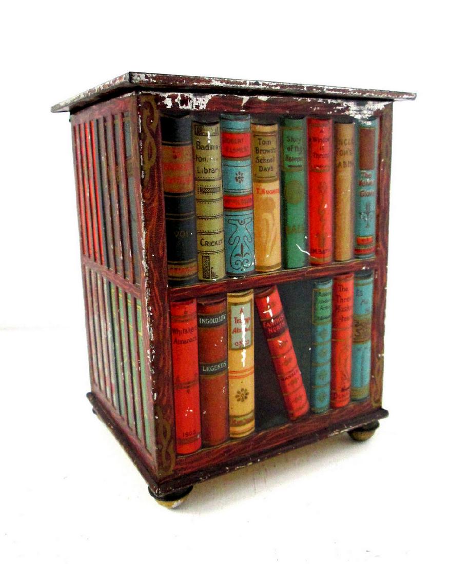 Early "Bookcase" Biscuits Tin (1 of 10)