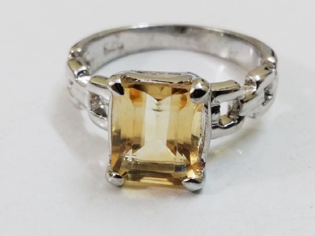 925 Silver Ring with Natural Citrine Gemstone (1 of 5)