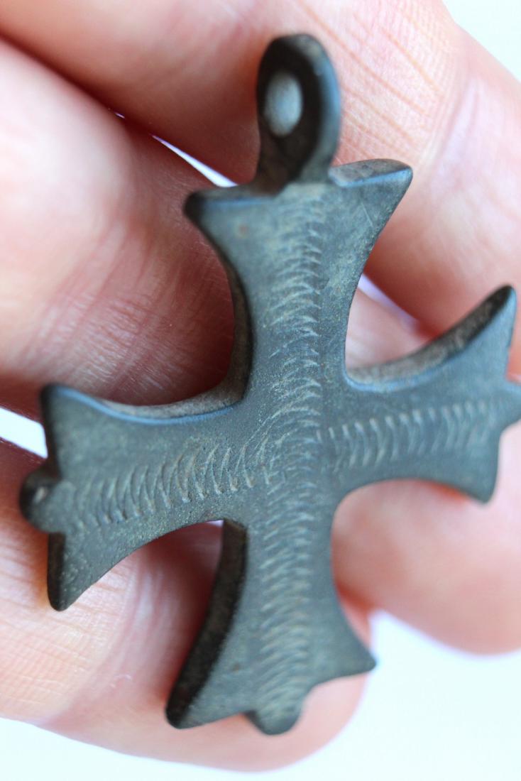 Medieval Maltese Bronze Cross Pendant (1 of 5)