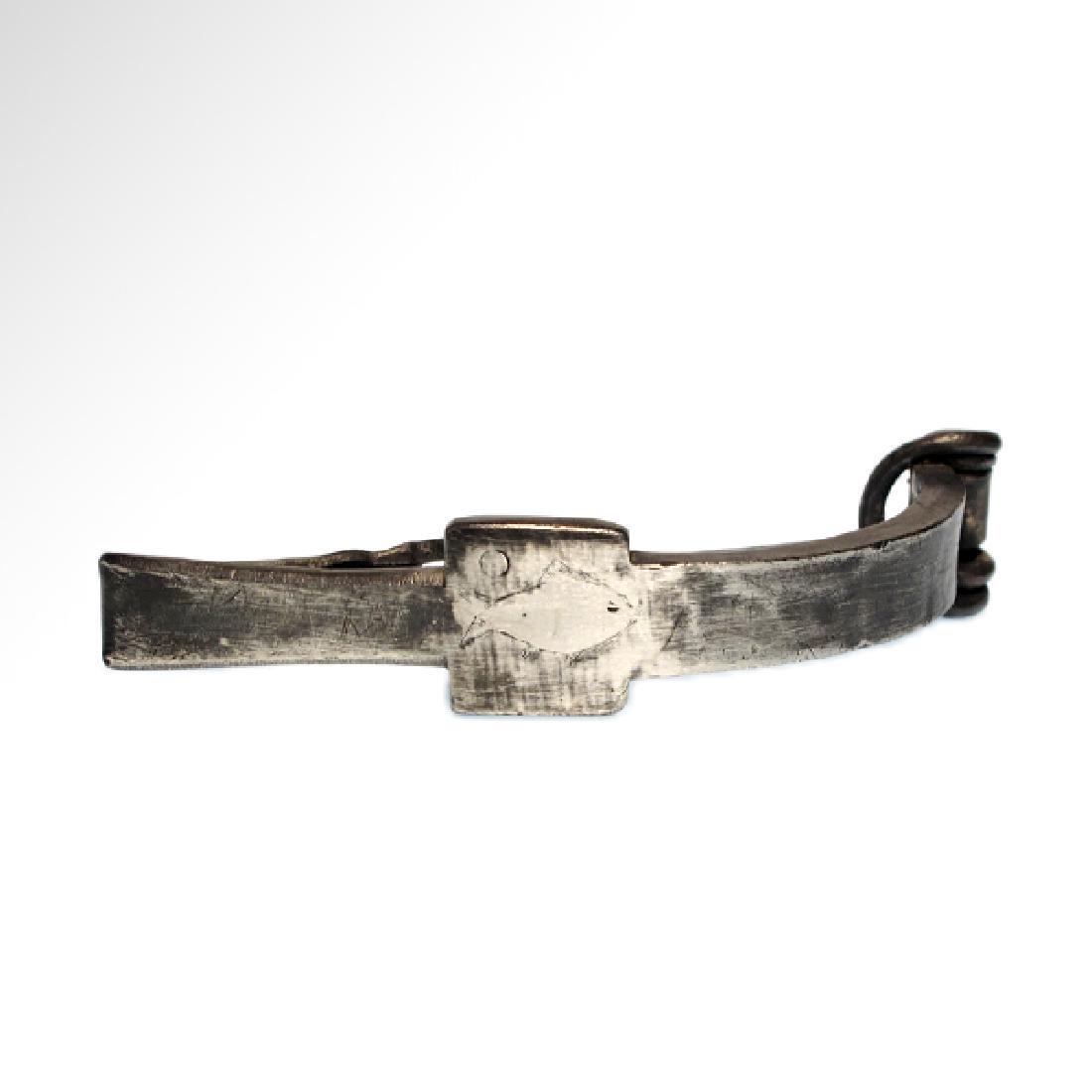 Byzantine Solid Silver Fibula Brooch With Fish (1 of 6)
